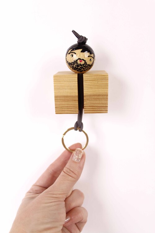 (image pour) Porte Clés Mural 1 Personne Personnalisé